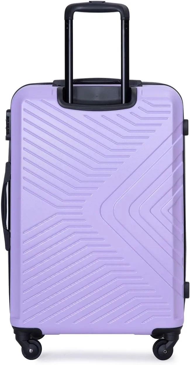 3 Piece Luggage Set,Travel Suitcase&Hard Shell Suitcases&Rolling Suitcase,Hardshell Luggage Sets with Spinner Wheels,Two Hooks,TSA Lock,Adjustable Pull Rod,Small&Lardge, ABS (20/24/28) (Light Purple)