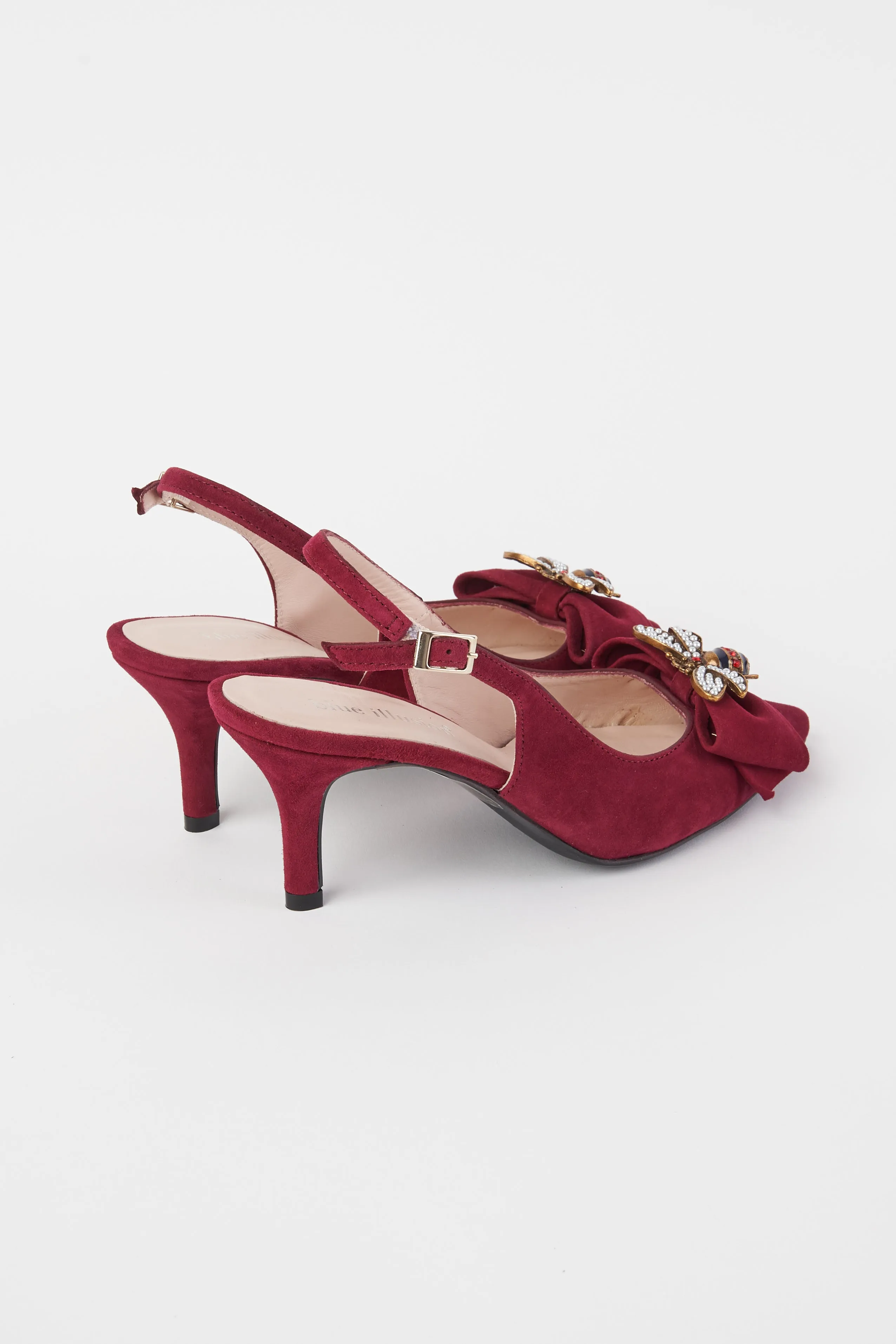 Abbey Burgundy Slingback - Burgundy