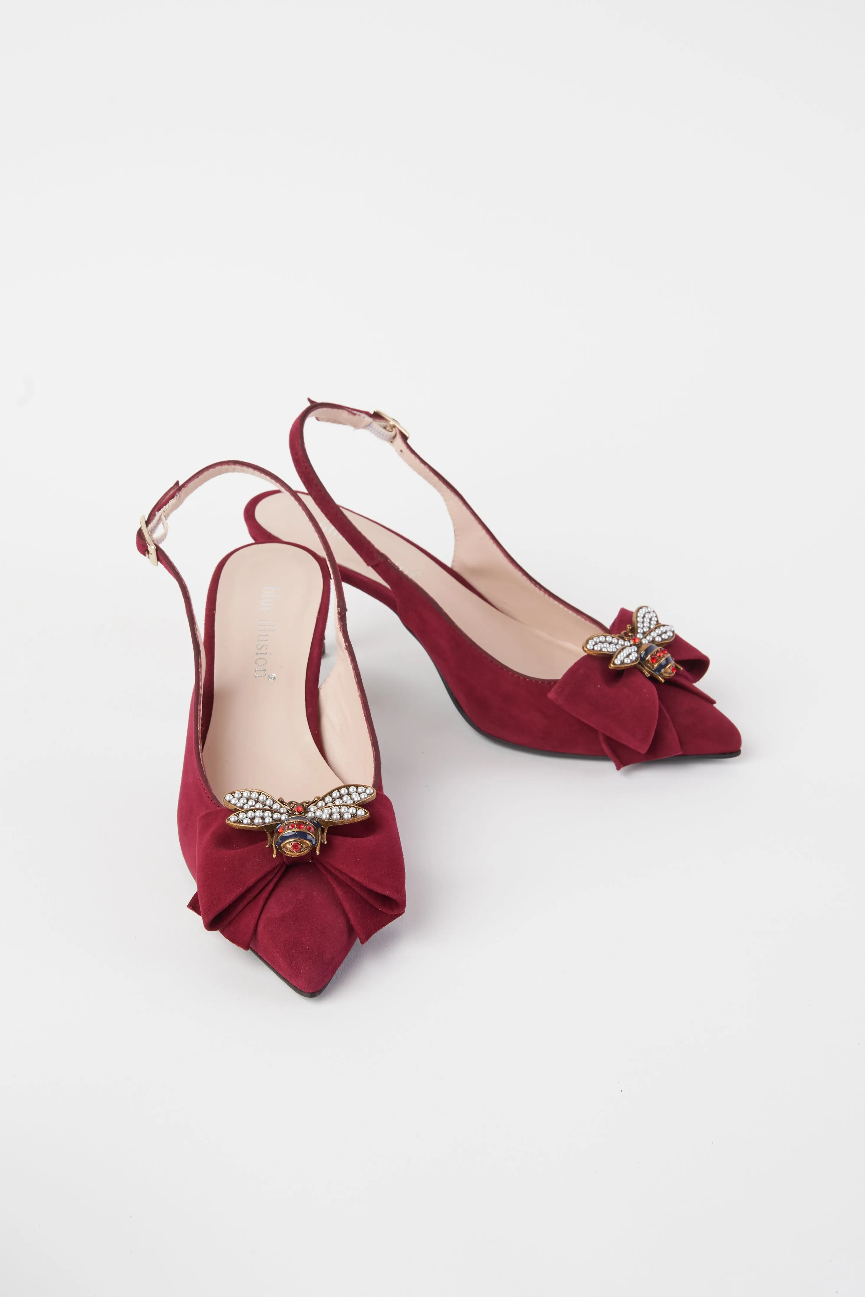 Abbey Burgundy Slingback - Burgundy
