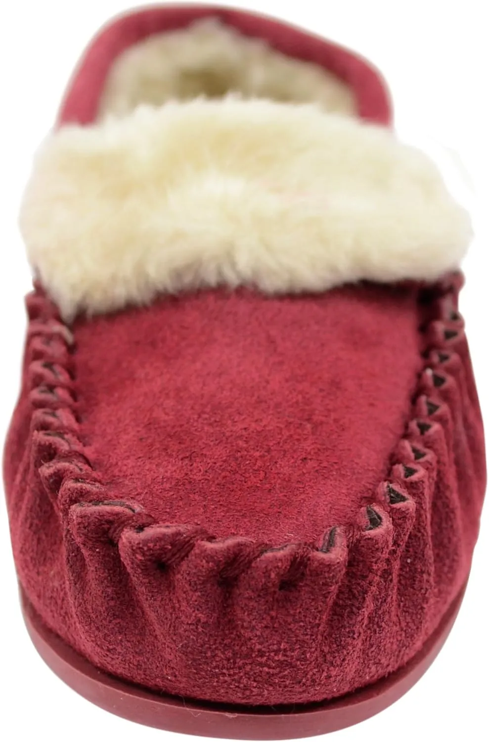 ABSOLUTE FOOTWEAR Ladies/Womens Suede Sheepskin Moccasins/Slippers with Rubber Sole