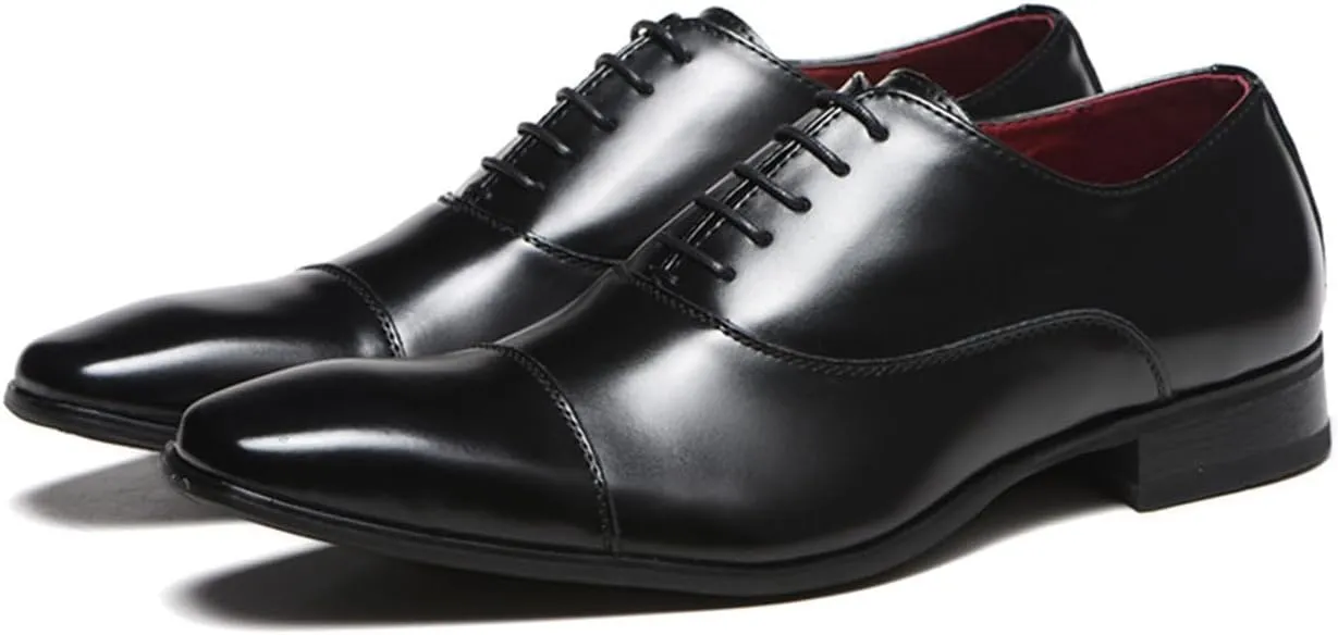 ADMLZQQ Mens Leather Dress Shoes Oxfords Formal Dress Shoes for Men Business Derby Shoes