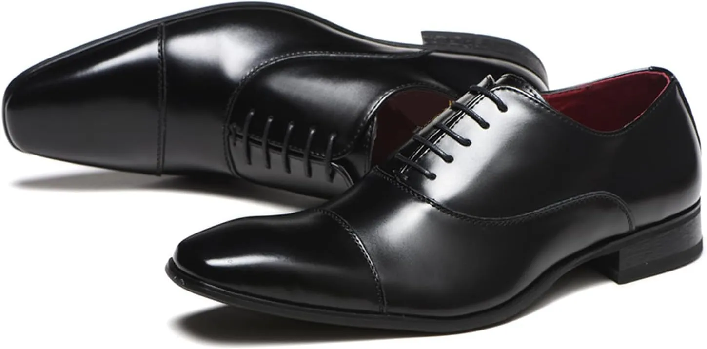 ADMLZQQ Mens Leather Dress Shoes Oxfords Formal Dress Shoes for Men Business Derby Shoes