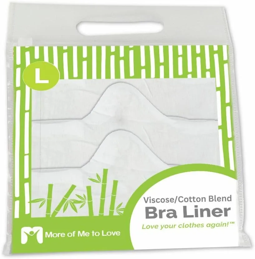 Antibacterial Bamboo & Cotton Bra Liner (White, 9-pk) No irritation, rash guard