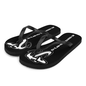 Athletic Apparatus Black White logo Flip-Flops