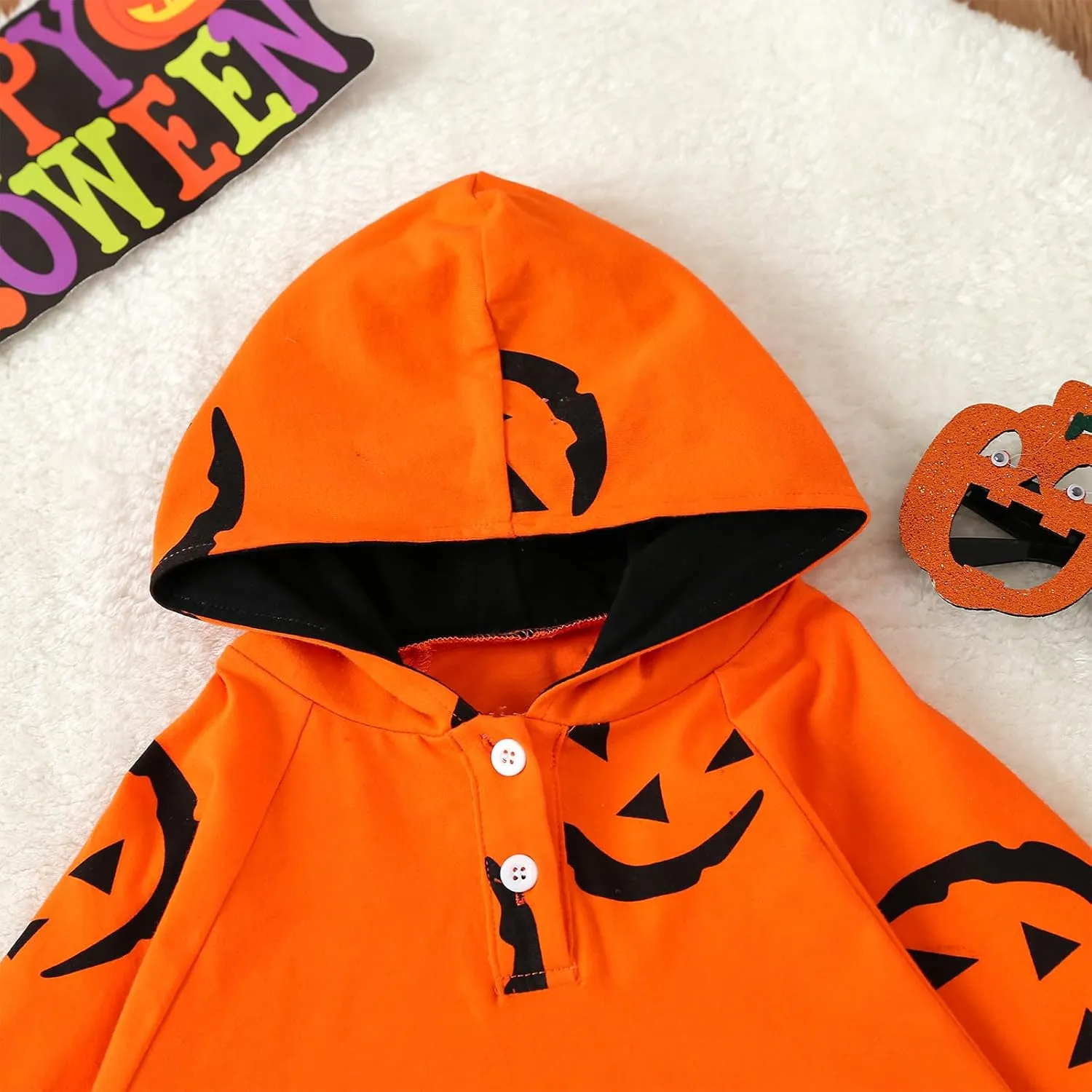 BeQeuewll Toddler Kids Baby Girl Boy Halloween Costume Ghost Hooded Poncho Cloak Cape Hat Cosplay Clothes
