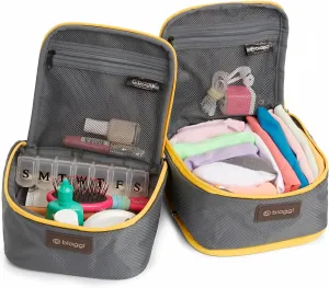 Biaggi ZipCubes Mini Cube Duo - SET OF 2, TSA-Approved 7"x7"x4" Ultralight Packing Cubes for Toiletries, Makeup, Electronics - Rip-Free Nylon, As Seen on Shark Tank