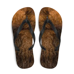 Bison Fur Flip-Flops