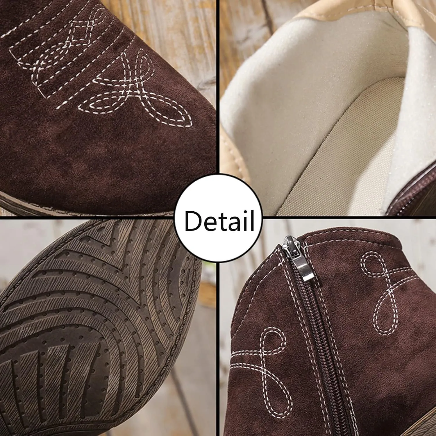 Black Boots for Women Ankle Boot Womens Flat Booties Mens Low Cut Boots Dress Shoes for Women Solid Color Comfy Casual Pump Closed Toe Stacked Heel