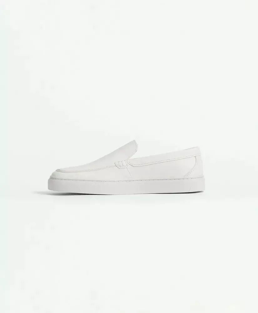 Brooks Brothers Hampton Leather Slip-On Sneakers