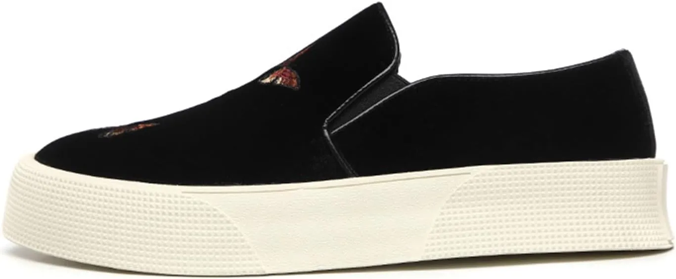 ByErz Men's Luxury Velvet Penny Loafer Shoes Noble Slip-On Suede Loafers Smoking Slippers