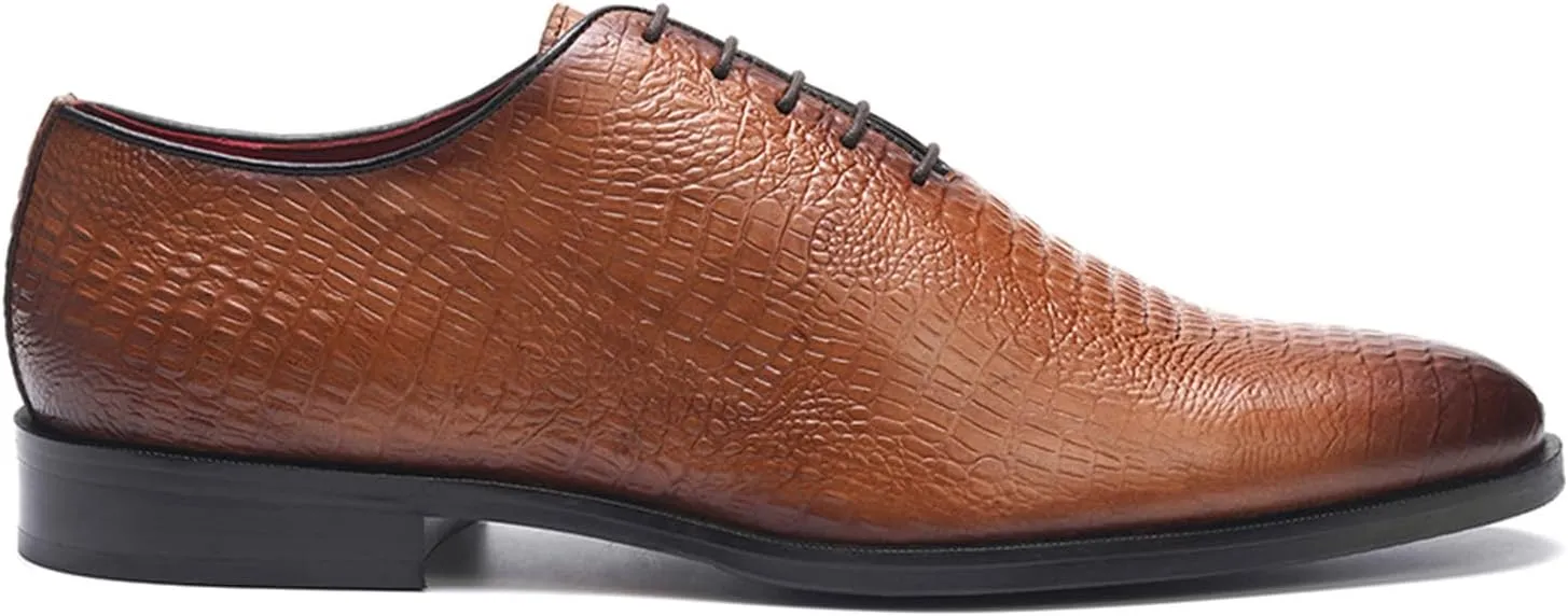 Carlos Santana Pedro Wholecut Oxford for Men | Waxed Shoe Laces| Full Grain Calfskin Leather | Rubber Outsole | Ortholite Leather Footbed | Full Leather Lining | Reliable Traction & Slip Resistance