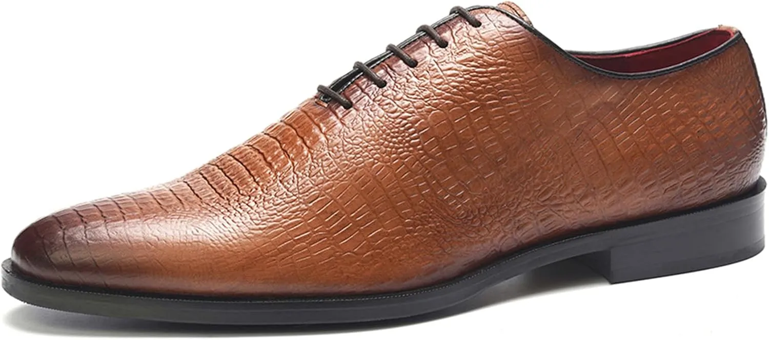 Carlos Santana Pedro Wholecut Oxford for Men | Waxed Shoe Laces| Full Grain Calfskin Leather | Rubber Outsole | Ortholite Leather Footbed | Full Leather Lining | Reliable Traction & Slip Resistance