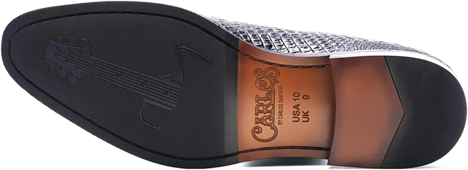 Carlos Santana Pedro Wholecut Oxford for Men | Waxed Shoe Laces| Full Grain Calfskin Leather | Rubber Outsole | Ortholite Leather Footbed | Full Leather Lining | Reliable Traction & Slip Resistance