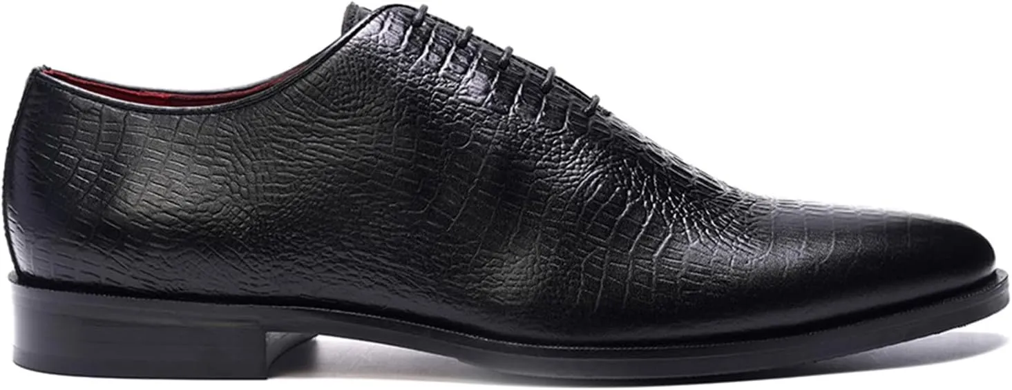 Carlos Santana Pedro Wholecut Oxford for Men | Waxed Shoe Laces| Full Grain Calfskin Leather | Rubber Outsole | Ortholite Leather Footbed | Full Leather Lining | Reliable Traction & Slip Resistance