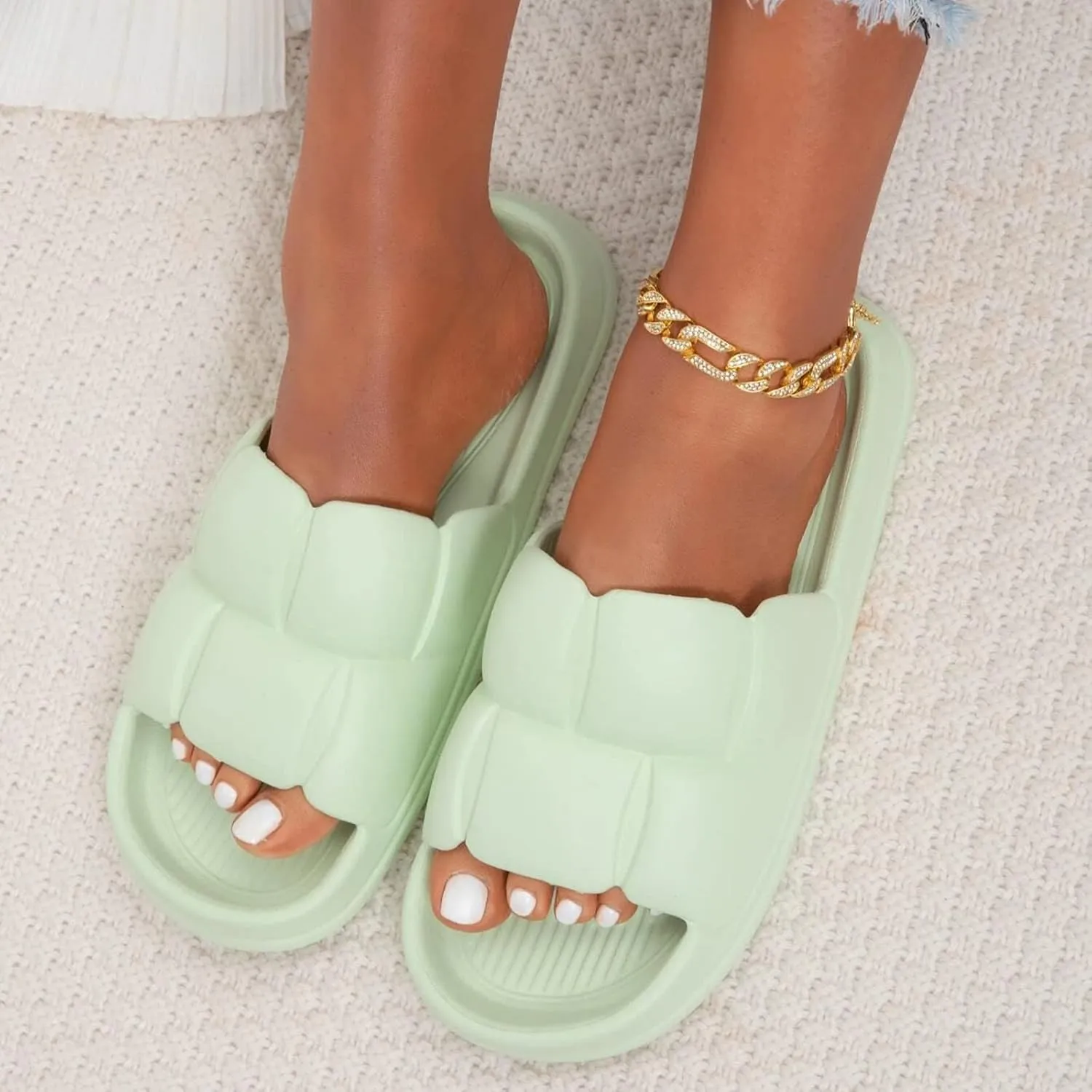 Casual Sandals Women Orthopedic Sandals for Women Open Toe Roman Slippers Comfortable Slip On Casual Sandals
