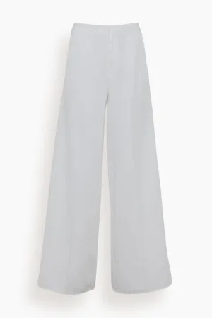 Chic Cotton Gabardine Palazzo Pant in Puro