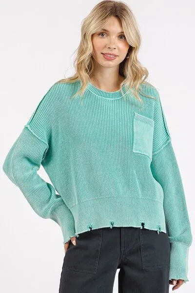 Coastal Chill Distressed Sweater