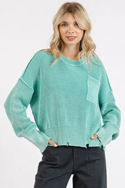Coastal Chill Distressed Sweater