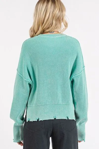 Coastal Chill Distressed Sweater