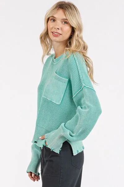 Coastal Chill Distressed Sweater