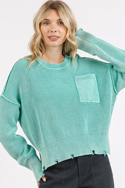Coastal Chill Distressed Sweater