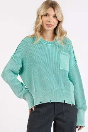 Coastal Chill Distressed Sweater