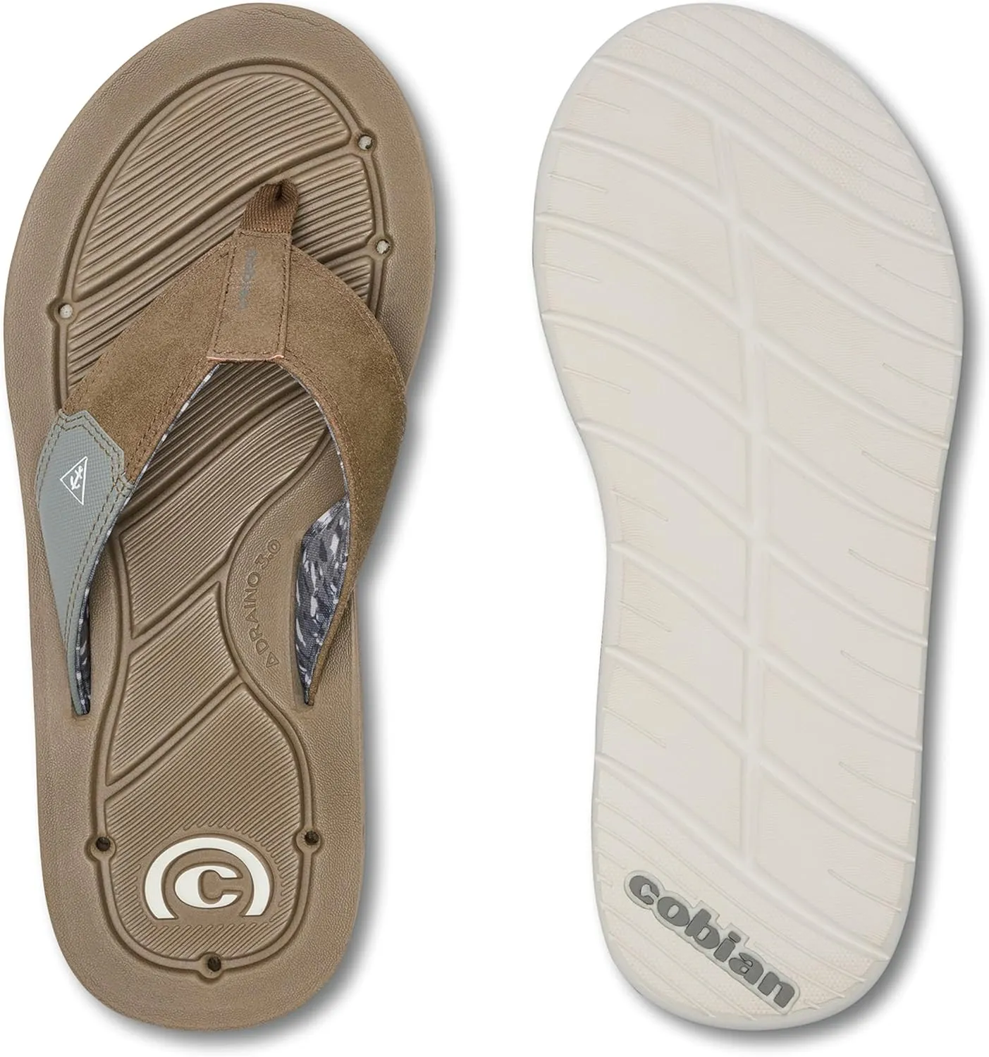 Cobian Mens Draino 3 Water-friendly Synthetic Suede Strap Flip-Flop Sandals