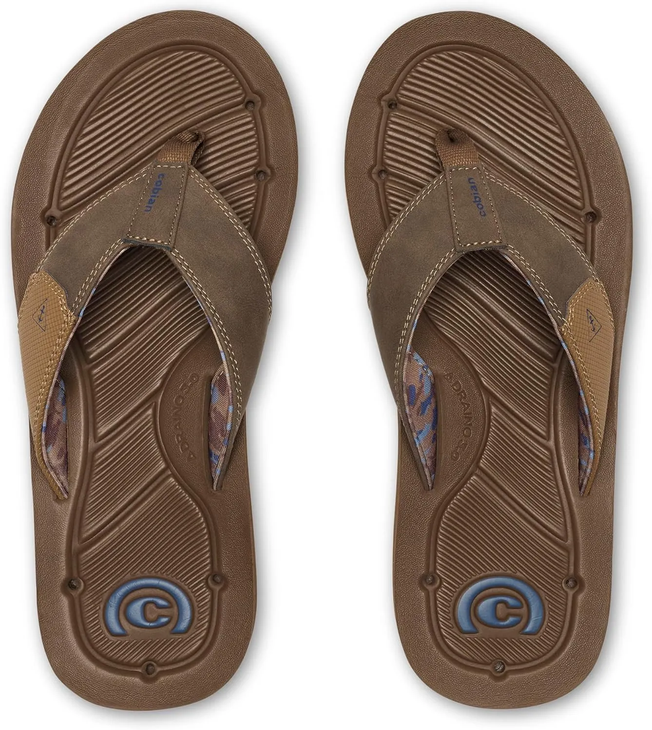Cobian Mens Draino 3 Water-friendly Synthetic Suede Strap Flip-Flop Sandals