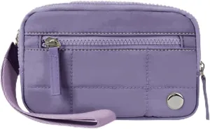 Convely Essential Wristlet,Convely Wallet Wristlet Pouch,Wristlet Wallets for Women,Nylon Quilted with 3 Zipper Purse