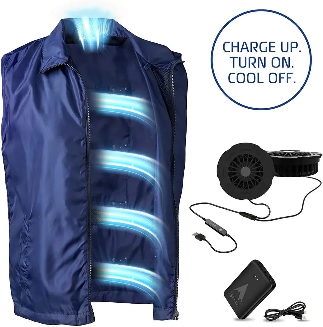 Cooling Fan Vest with 2 Fans for Men & Women  Personal Wearable Air Conditioner
