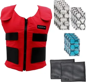 Cooling Vest for Men and Women with 8 Cooling Packs Plus Booster Set-Maintains 59F for up to 2.5 Hours