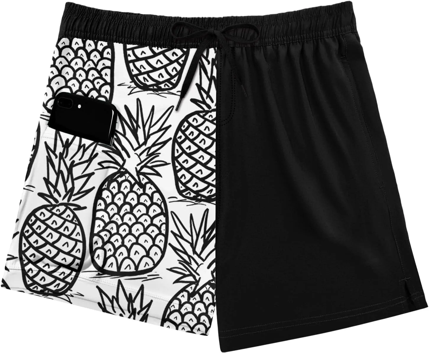 Cozople Mens Swim Trunks Quick Dry Bathing Suit with Compression Liner 5.5" Inseam Anti Chafe Beach Swim Shorts