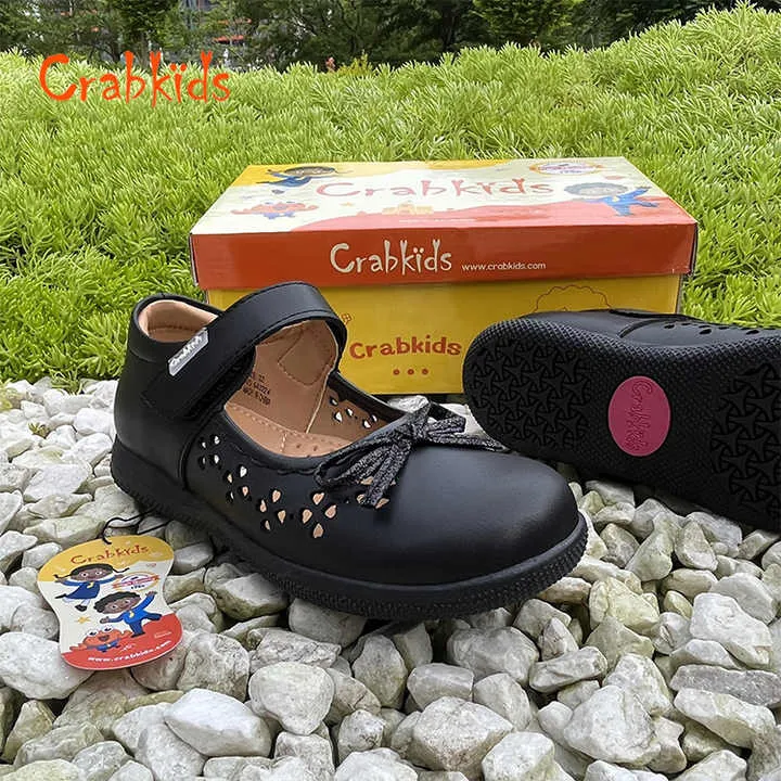 Crabkids الأطفال جديد الأطفال الأميرة الأطفال طفل حقيقي مدرسة فتاة لفستان الفتيات الأحذية الجلدية Crabkids New Children Princess Kids Toddler Real School Girl Dress Girls Leather Shoes