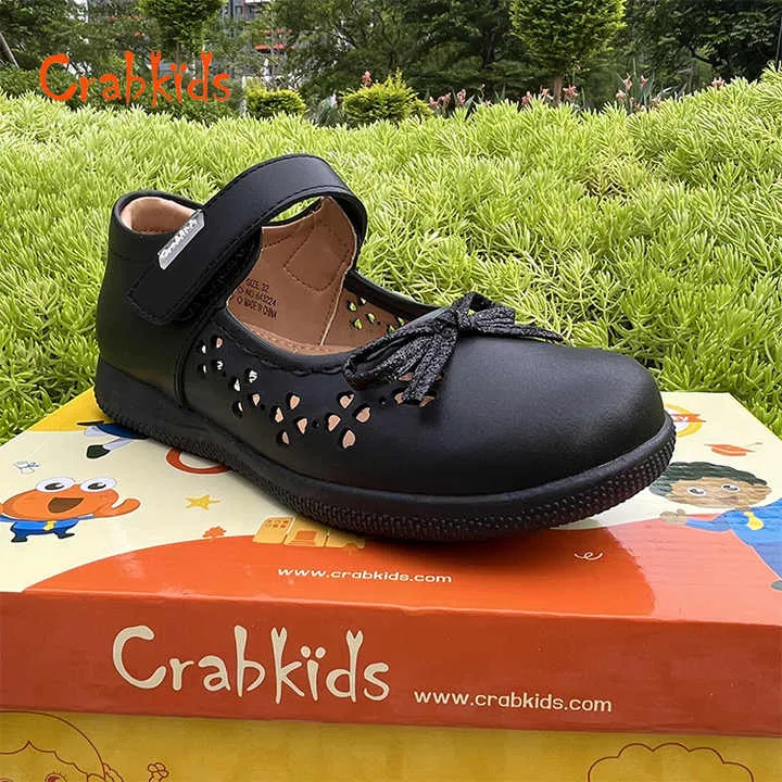 Crabkids الأطفال جديد الأطفال الأميرة الأطفال طفل حقيقي مدرسة فتاة لفستان الفتيات الأحذية الجلدية Crabkids New Children Princess Kids Toddler Real School Girl Dress Girls Leather Shoes