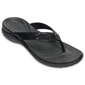 Crocs Womens Capri V Flip Flops - Black