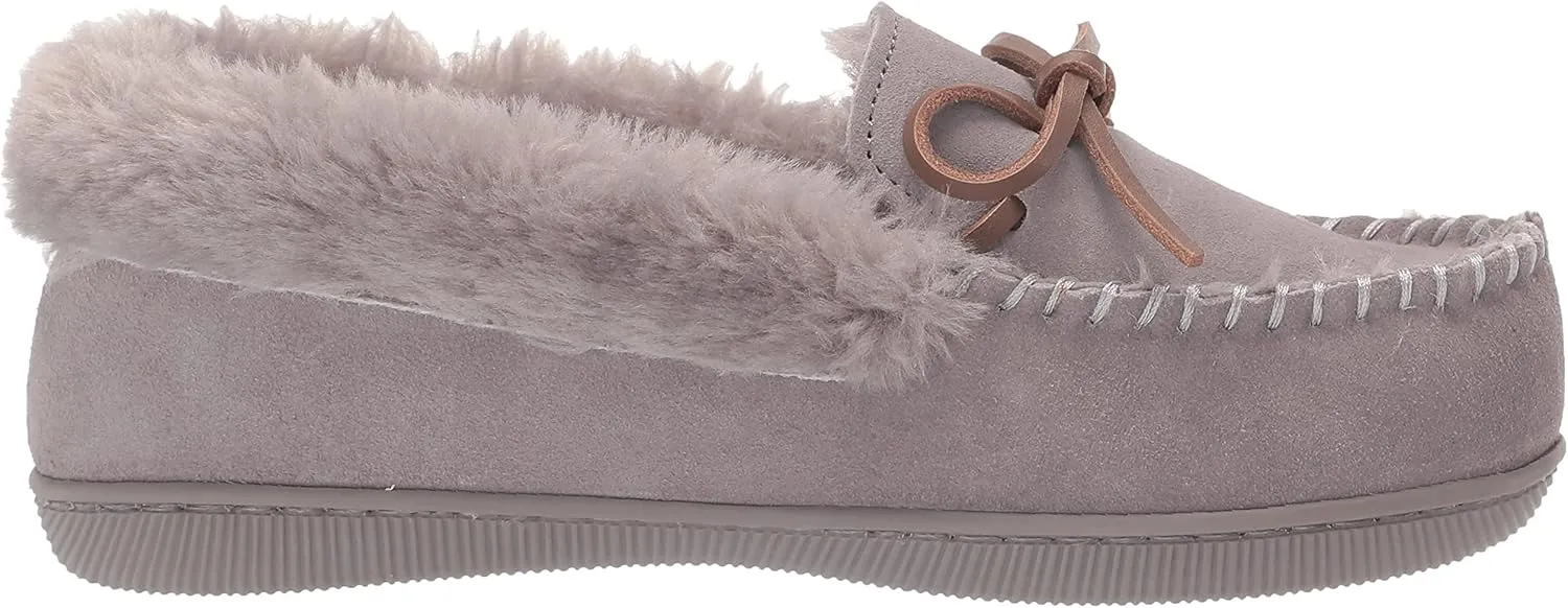 Dearfoams Women's Bethany Suede Moccasin Slipper