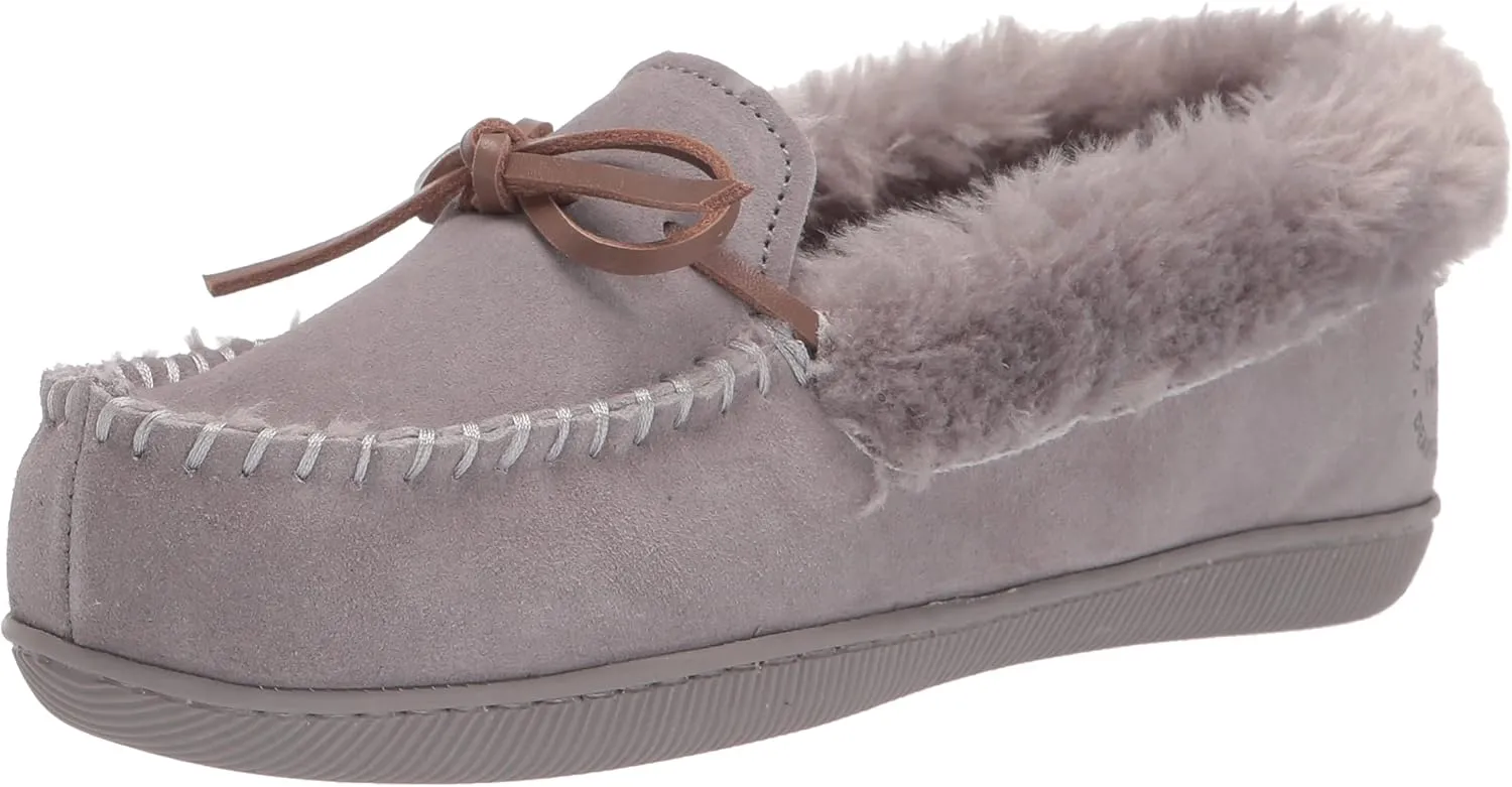 Dearfoams Women's Bethany Suede Moccasin Slipper