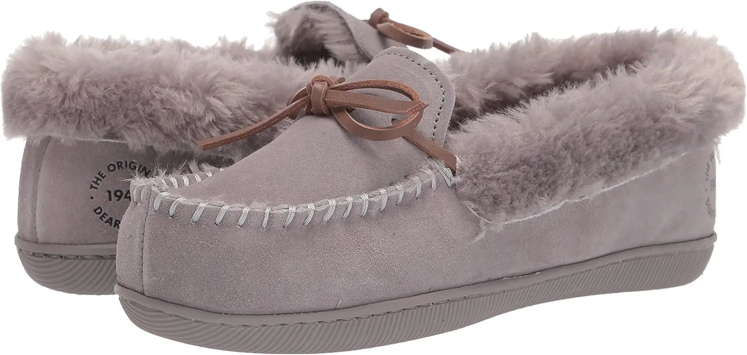 Dearfoams Women's Bethany Suede Moccasin Slipper