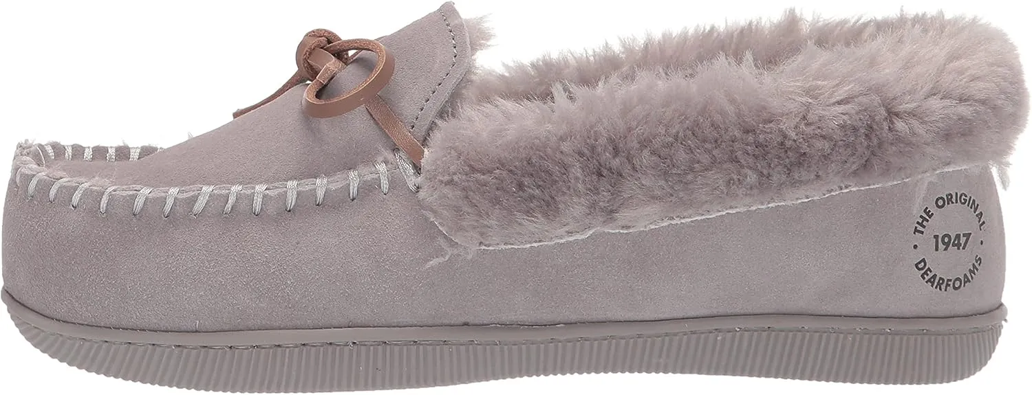 Dearfoams Women's Bethany Suede Moccasin Slipper
