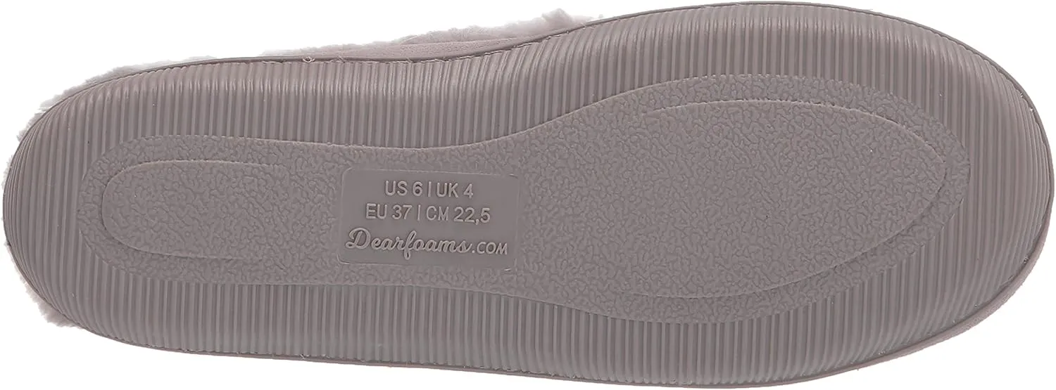 Dearfoams Women's Bethany Suede Moccasin Slipper