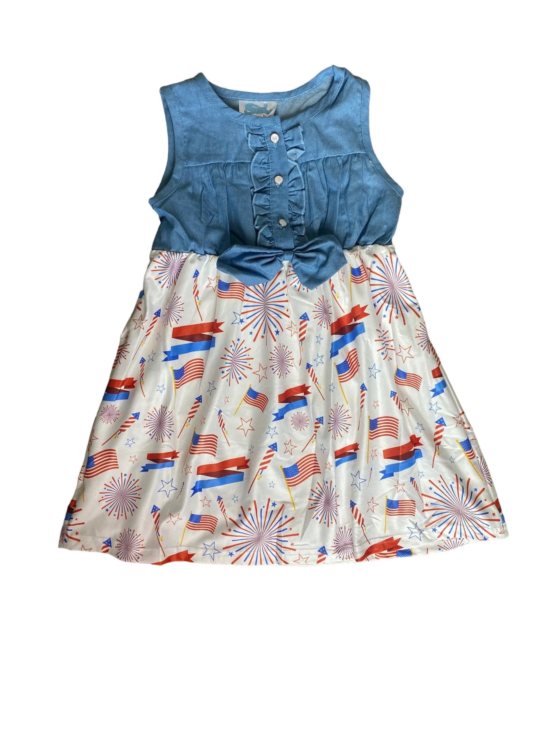 Denim Patriotic Dress Toddler (2T-5T)