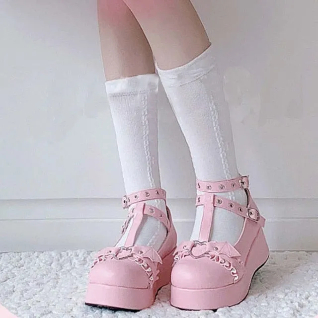 DORATASIA brand fashion female lolita cute women's pumps platform wedges high heels pumps sweet gothic cosplay shoes woman
