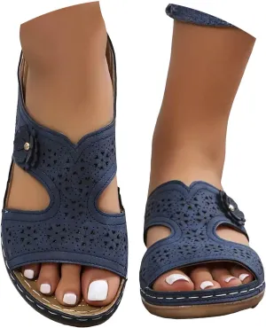 Eduavar Sandals for Women 2025 Orthopedic Slide Sandals Orthotic Comfortable Walking Non-Slip Sole Shoes with Arch Support