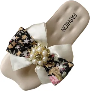 Flat Sandals Summer Shoes for Kids Big Kids Bow Knot Children Sandals Fairy Wind Versatile Princess Wind Beach Soft Bottom Slippers