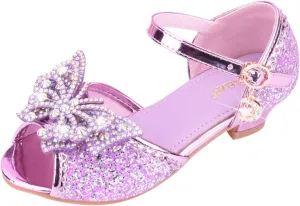Flower Girl Shoes Girls Dress Shoes Toddler Mary Jane Heel Ballet Flat for School Party Dress Shoes Sandals for Girls