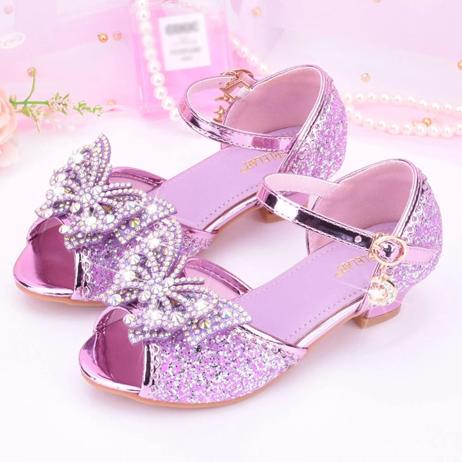 Flower Girl Shoes Girls Dress Shoes Toddler Mary Jane Heel Ballet Flat for School Party Dress Shoes Sandals for Girls