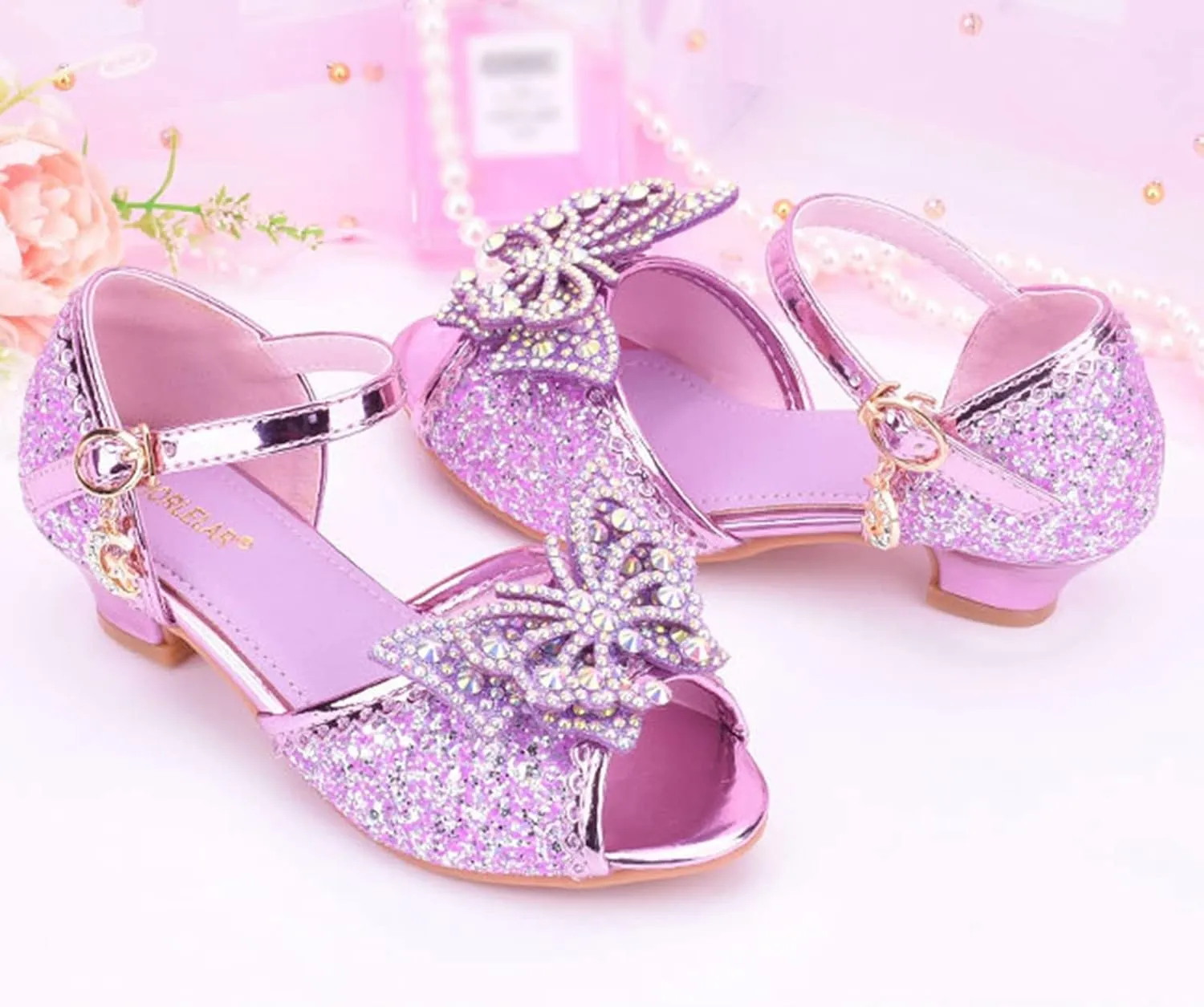 Flower Girl Shoes Girls Dress Shoes Toddler Mary Jane Heel Ballet Flat for School Party Dress Shoes Sandals for Girls