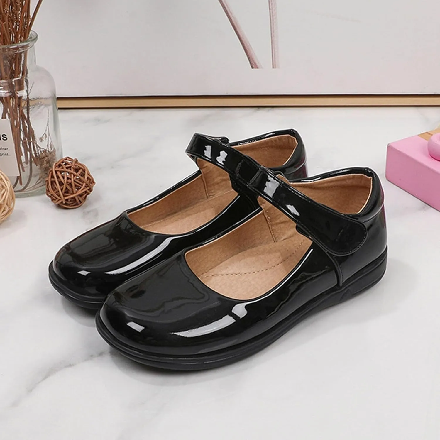 Girls Ballet Dress Shoes Kids Toddler Mary Jane Flats Pu Leather Solid Wedding Party School Communio?? Oxfor?? Shoes