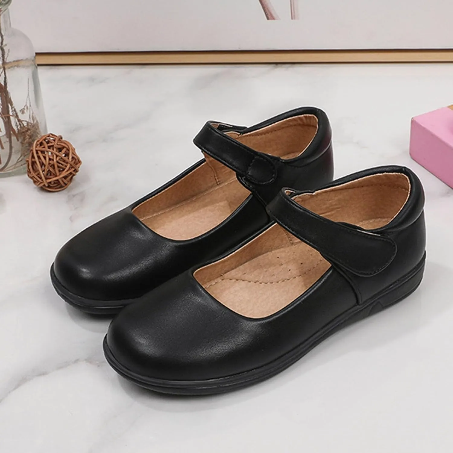 Girls Ballet Dress Shoes Kids Toddler Mary Jane Flats Pu Leather Solid Wedding Party School Communio?? Oxfor?? Shoes