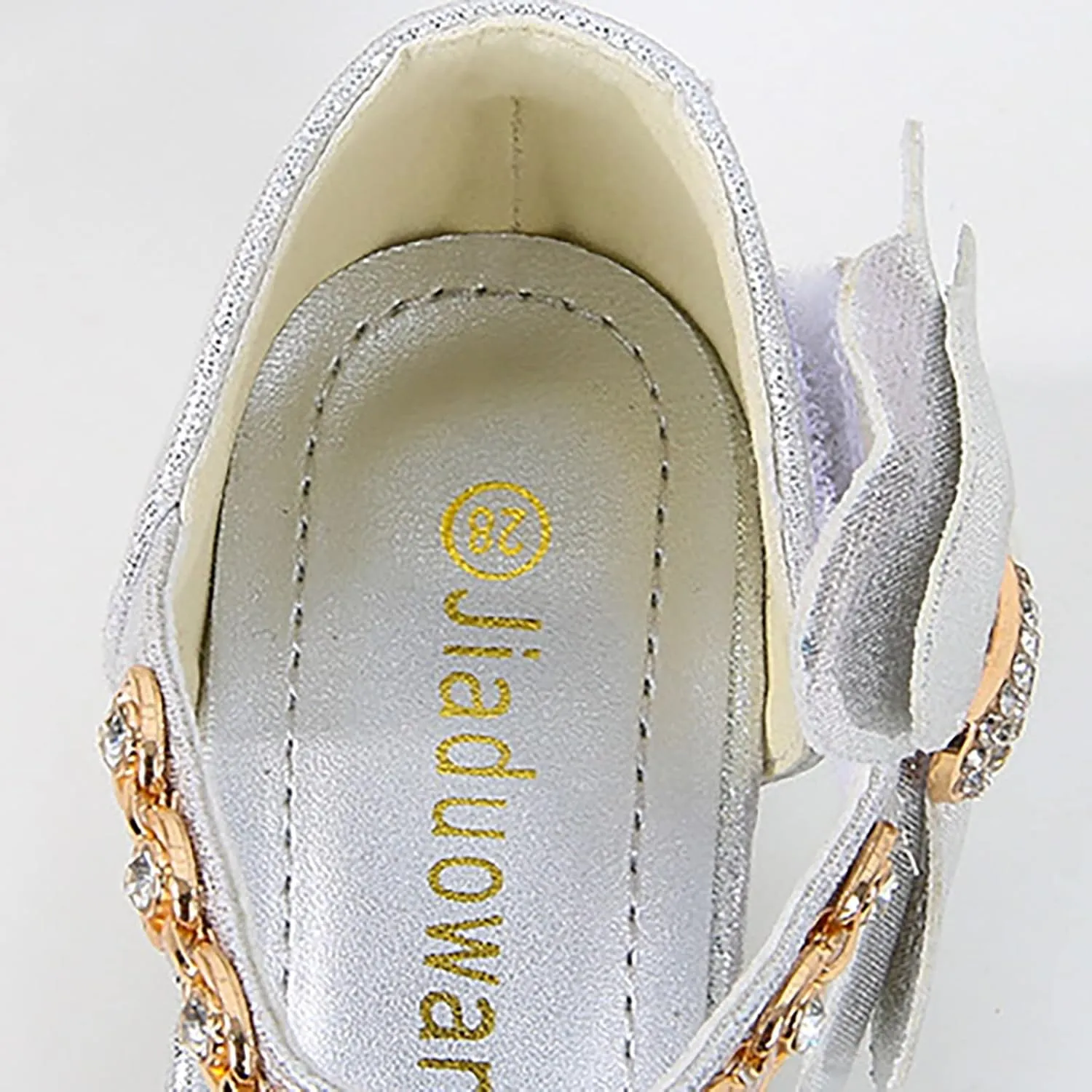 Girls Rhinestones Shining Bows Low Heel Shoes Princess Dress Flower Wedding Party Pump Shoes for Toddler Girls